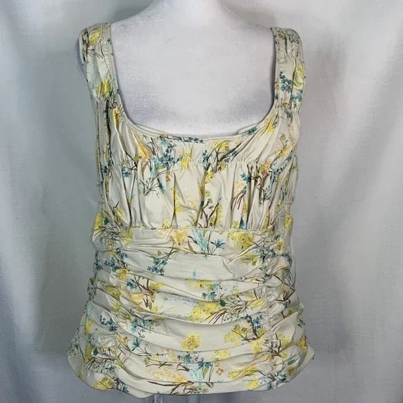 Antonio Melani Rouched Floral Clementine Top- NWT - Picture 2 of 16